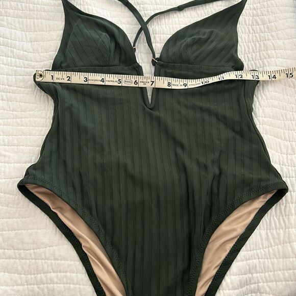 SHADE & SHORE Ribbed Cheeky One-Piece Bathing suit small - Picture 8 of 10